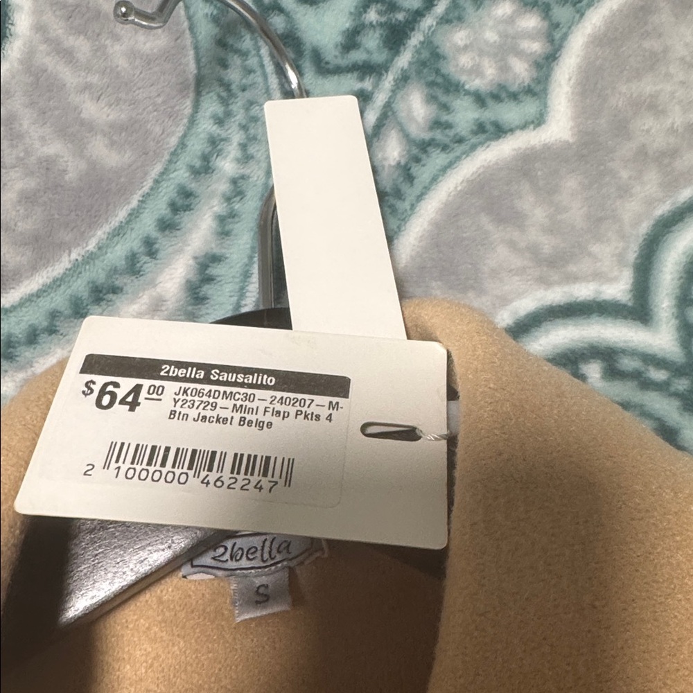 NWT Beige Button Jacket - Picture 6 of 6